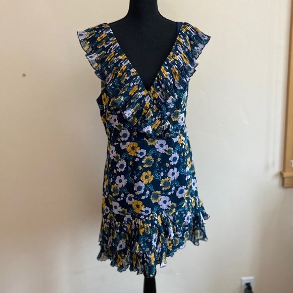 REVOLVE Ruffle Floral Mini Dress Light it Up TALULAH LA MAISON SZ XXL NWT!! - Picture 11 of 14